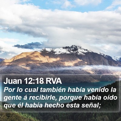Juan 12:18 RVA Bible Verse Image