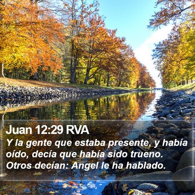Juan 12:29 RVA Bible Verse Image