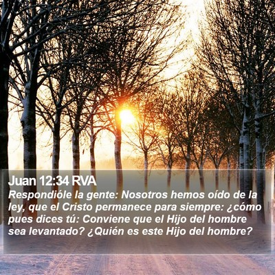 Juan 12:34 RVA Bible Verse Image
