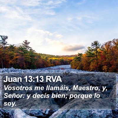 Juan 13:13 RVA Bible Verse Image