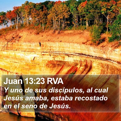 Juan 13:23 RVA Bible Verse Image