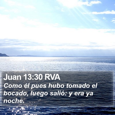 Juan 13:30 RVA Bible Verse Image