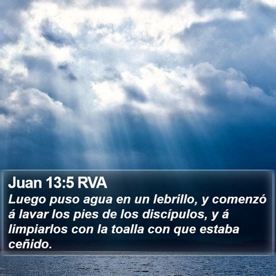 Juan 13:5 RVA Bible Verse Image