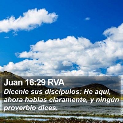 Juan 16:29 RVA Bible Verse Image