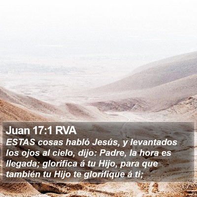 Juan 17:1 RVA Bible Verse Image