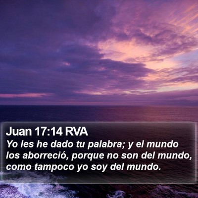 Juan 17:14 RVA Bible Verse Image