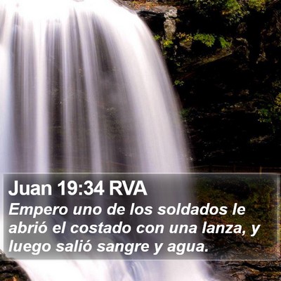 Juan 19:34 RVA Bible Verse Image