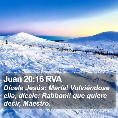 Juan 20:16 RVA Bible Verse Image