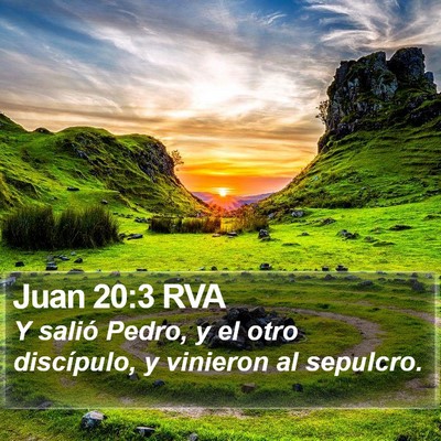 Juan 20:3 RVA Bible Verse Image