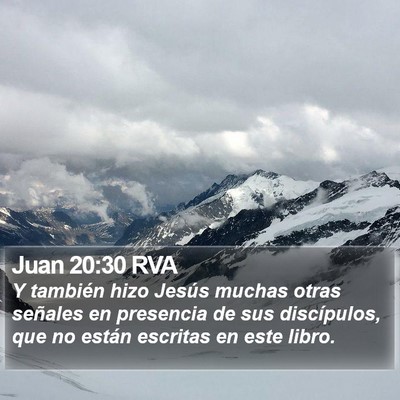 Juan 20:30 RVA Bible Verse Image
