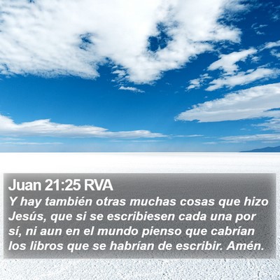 Juan 21:25 RVA Bible Verse Image