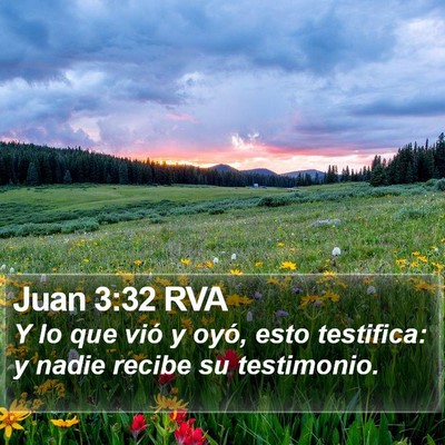 Juan 3:32 RVA Bible Verse Image