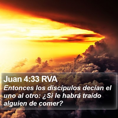 Juan 4:33 RVA Bible Verse Image