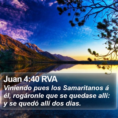 Juan 4:40 RVA Bible Verse Image