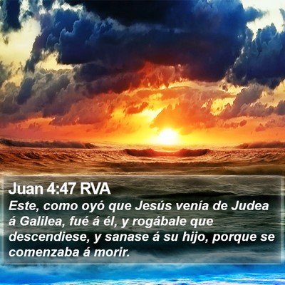 Juan 4:47 RVA Bible Verse Image
