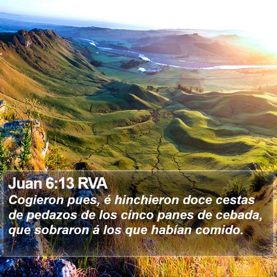 Juan 6:13 RVA Bible Verse Image