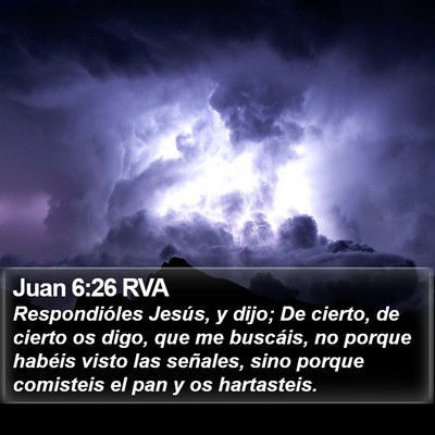 Juan 6:26 RVA Bible Verse Image