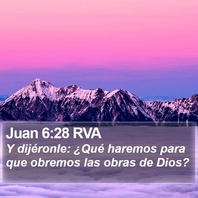 Juan 6:28 RVA Bible Verse Image