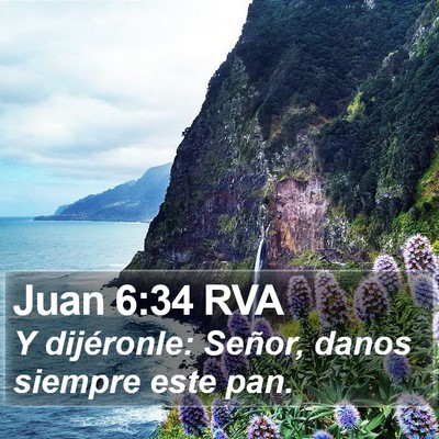 Juan 6:34 RVA Bible Verse Image