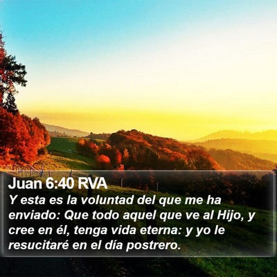 Juan 6:40 RVA Bible Verse Image