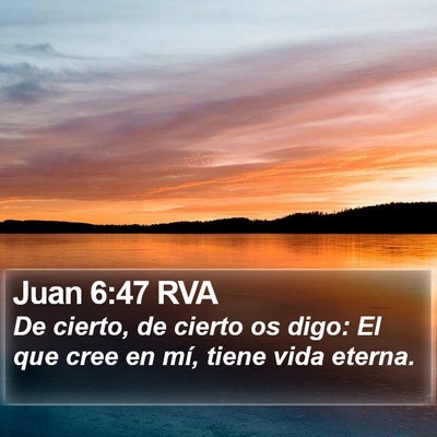Juan 6:47 RVA Bible Verse Image