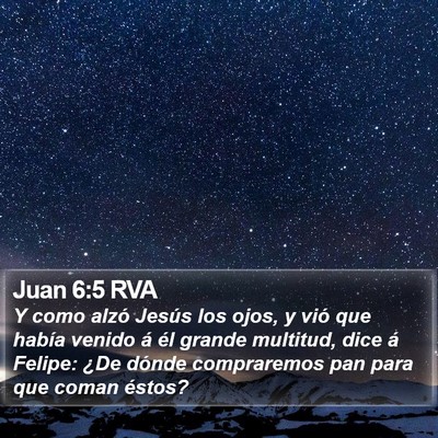Juan 6:5 RVA Bible Verse Image