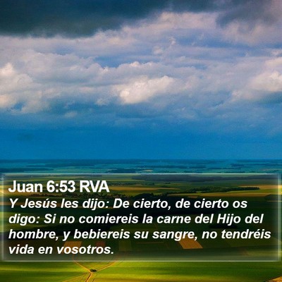 Juan 6:53 RVA Bible Verse Image
