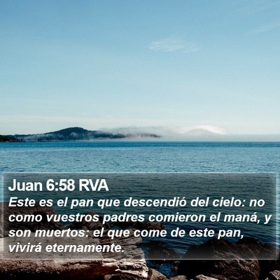 Juan 6:58 RVA Bible Verse Image