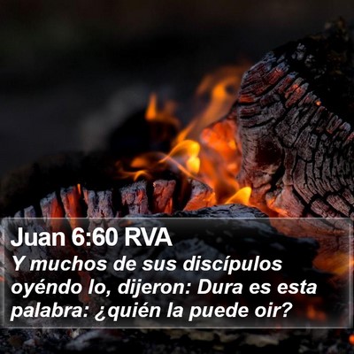 Juan 6:60 RVA Bible Verse Image