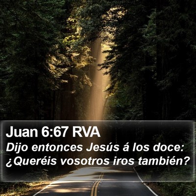 Juan 6:67 RVA Bible Verse Image