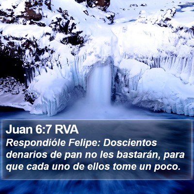 Juan 6:7 RVA Bible Verse Image