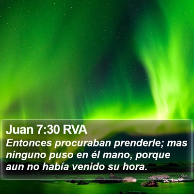 Juan 7:30 RVA Bible Verse Image