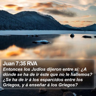 Juan 7:35 RVA Bible Verse Image