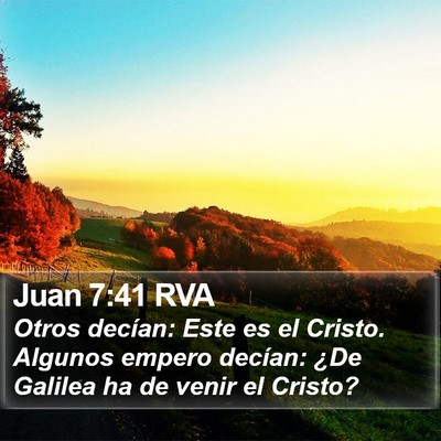 Juan 7:41 RVA Bible Verse Image