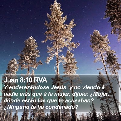 Juan 8:10 RVA Bible Verse Image