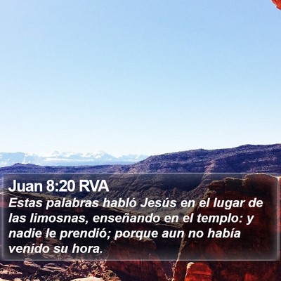 Juan 8:20 RVA Bible Verse Image