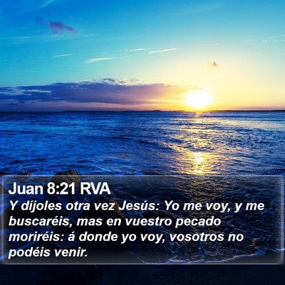 Juan 8:21 RVA Bible Verse Image