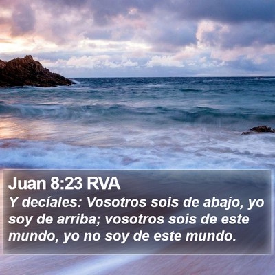 Juan 8:23 RVA Bible Verse Image