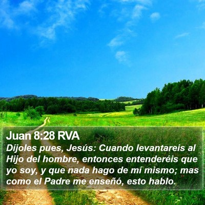 Juan 8:28 RVA Bible Verse Image