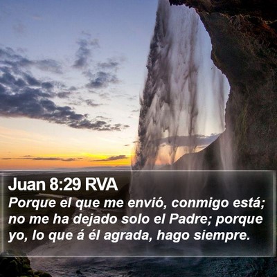 Juan 8:29 RVA Bible Verse Image