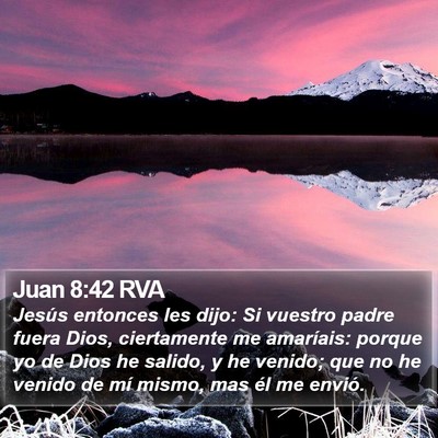 Juan 8:42 RVA Bible Verse Image