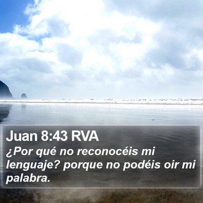 Juan 8:43 RVA Bible Verse Image