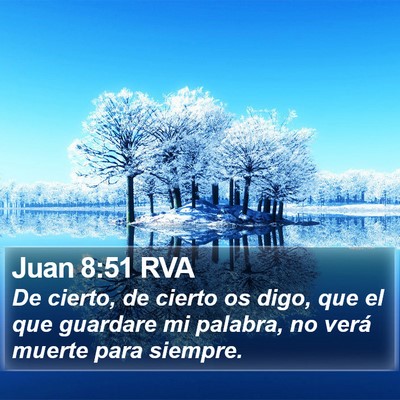 Juan 8:51 RVA Bible Verse Image