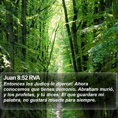 Juan 8:52 RVA Bible Verse Image
