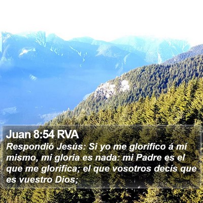 Juan 8:54 RVA Bible Verse Image