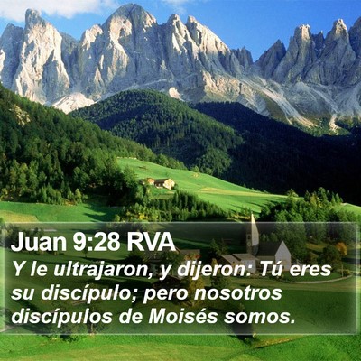 Juan 9:28 RVA Bible Verse Image