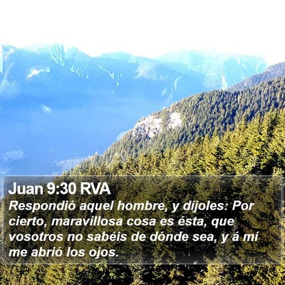 Juan 9:30 RVA Bible Verse Image