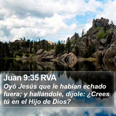 Juan 9:35 RVA Bible Verse Image