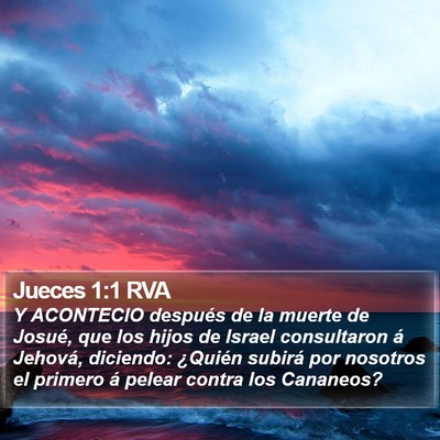 Jueces 1:1 RVA Bible Verse Image