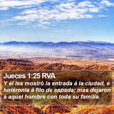 Jueces 1:25 RVA Bible Verse Image
